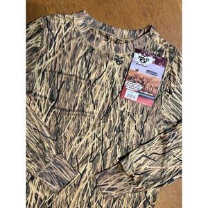M2D‎ Camo Hunting Shirt Mens S Grass Marsh Pattern Performance Long Sleeve NWT
